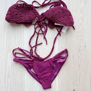 Entreaguas macrame bikini set